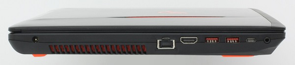 Cạnh trái của máy