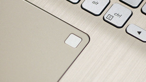 Bảo mật vân tay được đặt ngay trên touchpad