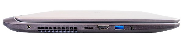 Cạnh trái của máy