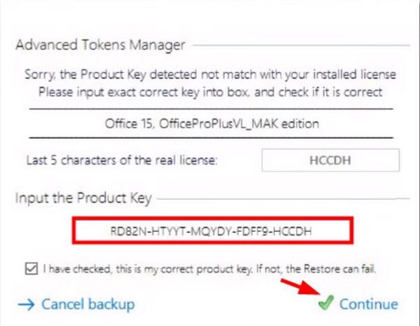 Chọn vào Continue để tiếp tục