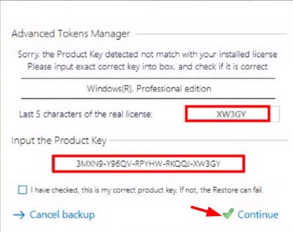 Chọn vào Continue để tiếp tục