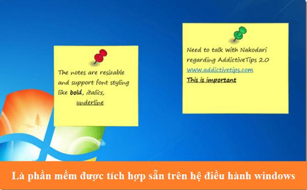 Là phần mềm được tích hợp sẵn trên hệ điều hành windows