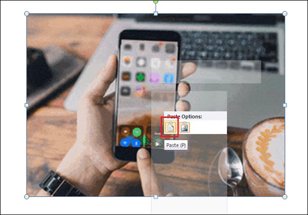 Nhấn chuột phải vào chọn Paste hoặc sử dụng tổ hợp phím Ctrl + V