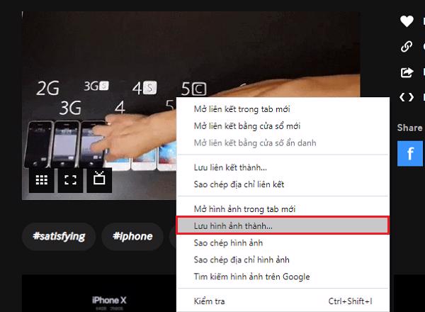 Tiếp theo Chọn hình động các bạn muốn tải về