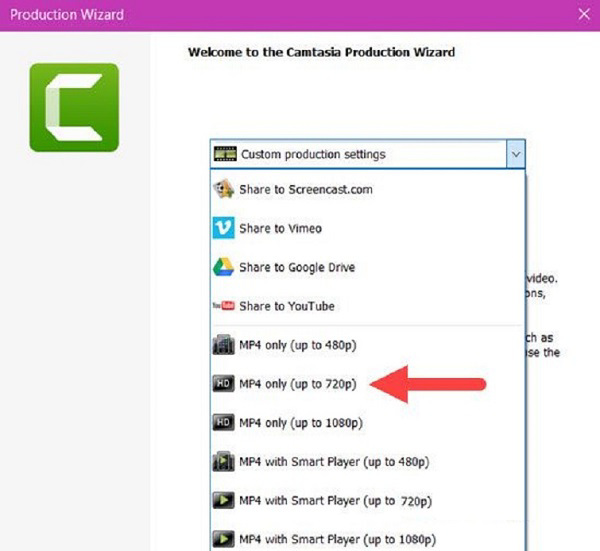 Lựa chọn độ phân giải khi xuất file