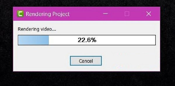 Thời gian Render nhanh hoặc chậm phụ thuộc vào cấu hình máy tính và độ dài của file video