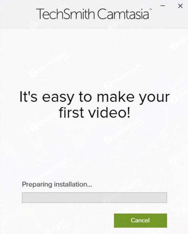 Quá trình cài đặt Camtasia Studio bắt đầu