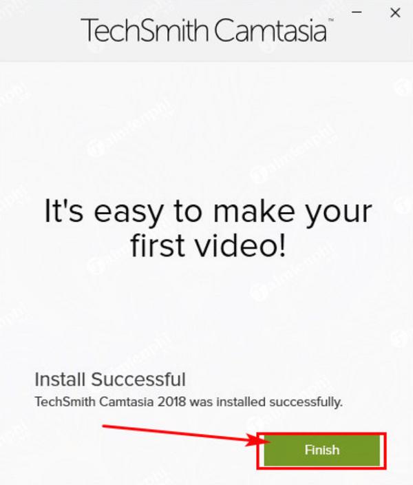 Quá trình cài đặt hoàn tất và nhấn vào Finish để kết thúc