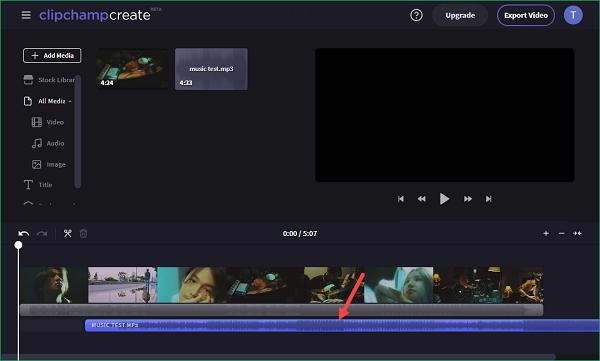 Phần nhạc chính là thanh màu tím nằm ở phía dưới của video