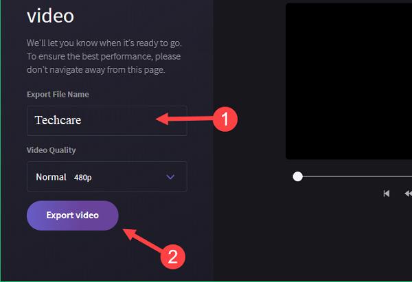 Nhấn vào Export video thì quá trình xuất video sẽ được diễn ra