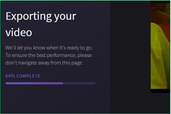 Quá trình chờ đợi video xuất file khoảng 5 tới 10 phút