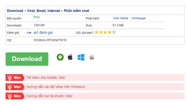 Nhấn vào download