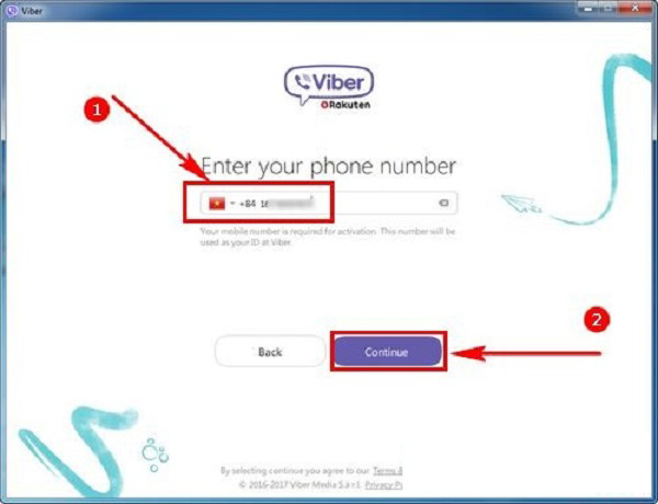 Nhấn Continue để thực hiện