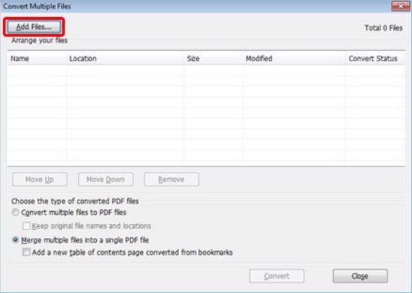 Chọn vào Add Files
