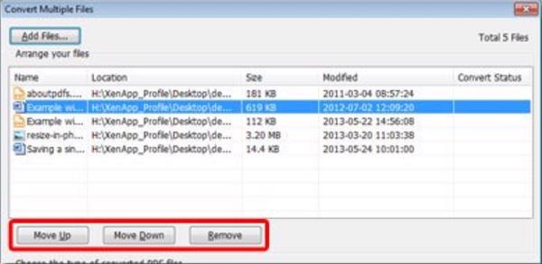 Nhấn vào Move Up hay Move Down