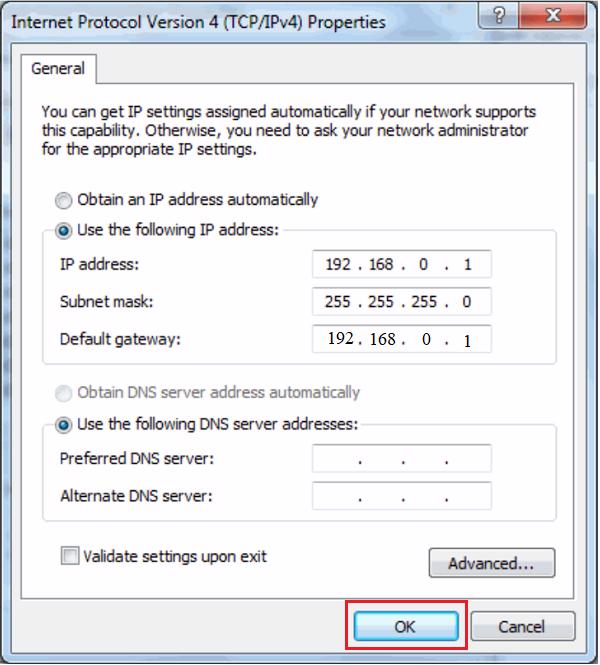 Nhập địa chỉ IP mới bên dưới và nhấn vào OK