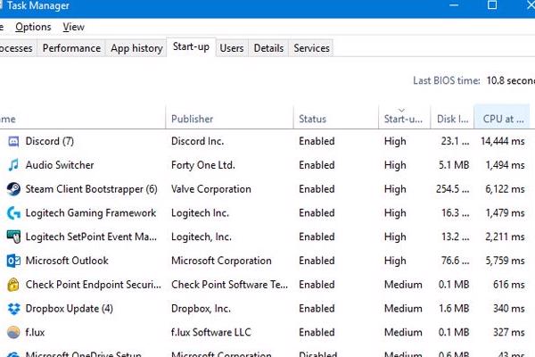 Tắt ứng dụng khởi động cùng Windows