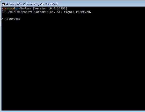 Nhấn tổ hợp phím Shift + F10 để mở cửa sổ Command Prompt