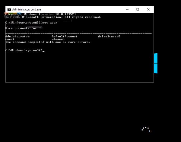Trên màn hình sẽ hiển thị tất cả những tài khoản đang tồn tại trên máy tính