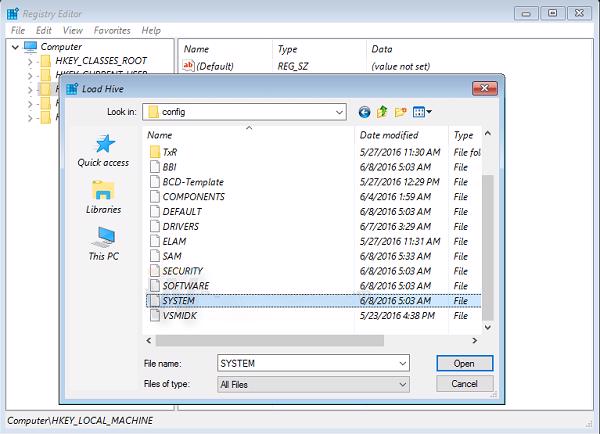 Thay thế DRIVE bằng tên ổ các bạn cài đặt hệ điều hành Windows, thường là ổ D