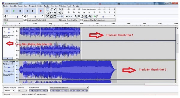 Cách ghép nhạc trong Audacity