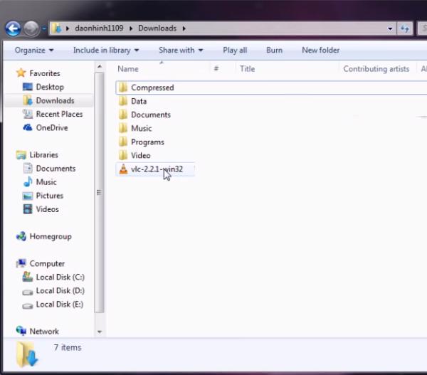 Mở file để bắt đầu cài đặt