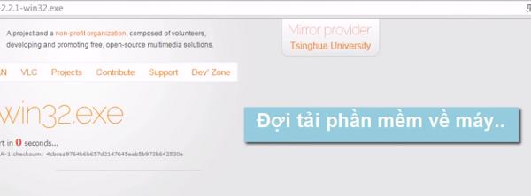 Đợi tải phần mềm về máy tính
