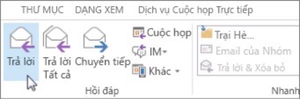 Chuyển tiếp và trả lời thư email