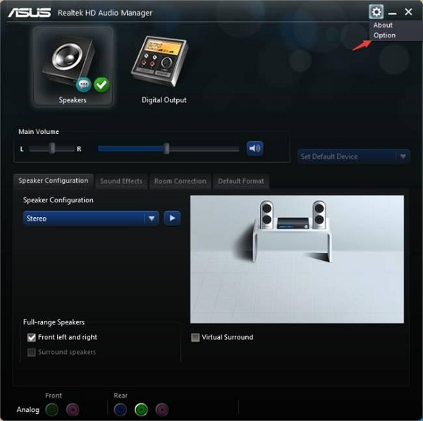 Nhấn vào icon hình bánh răng