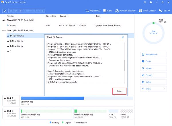 Phần mềm sẽ tự động chạy và bắt đầu hoàn tất khắc phục lỗi