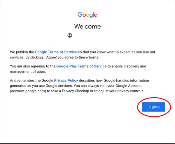 Nhấn vào nút I agree