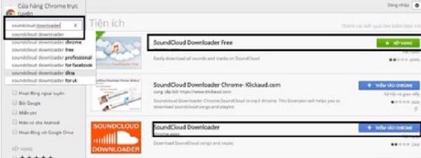 Tìm và cài đặt ứng dụng tiện ích SoundCloud Downloader hoặc SoundCloud Downloader Free