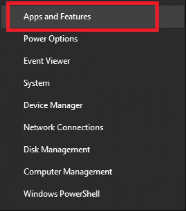 Windows + X -> Programs and Features/ Apps and Features