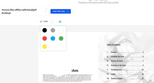 Về cơ bản công cụ Draw này sẽ cho phép các bạn vẽ đè lên nội dung trong file PDF đã có sẵn