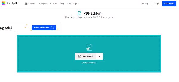 Truy cập vào đường dẫn https://smalldf.com/edit-pdf