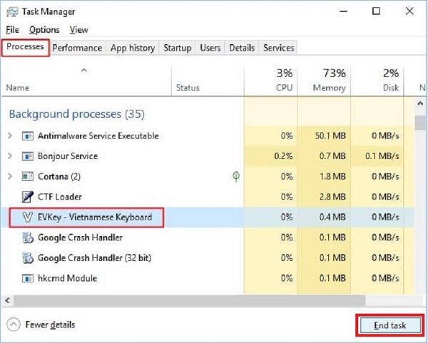 Nhấn chuột phải và chọn vào End task để tắt nó đi