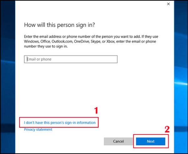 Chọn vào mục I don