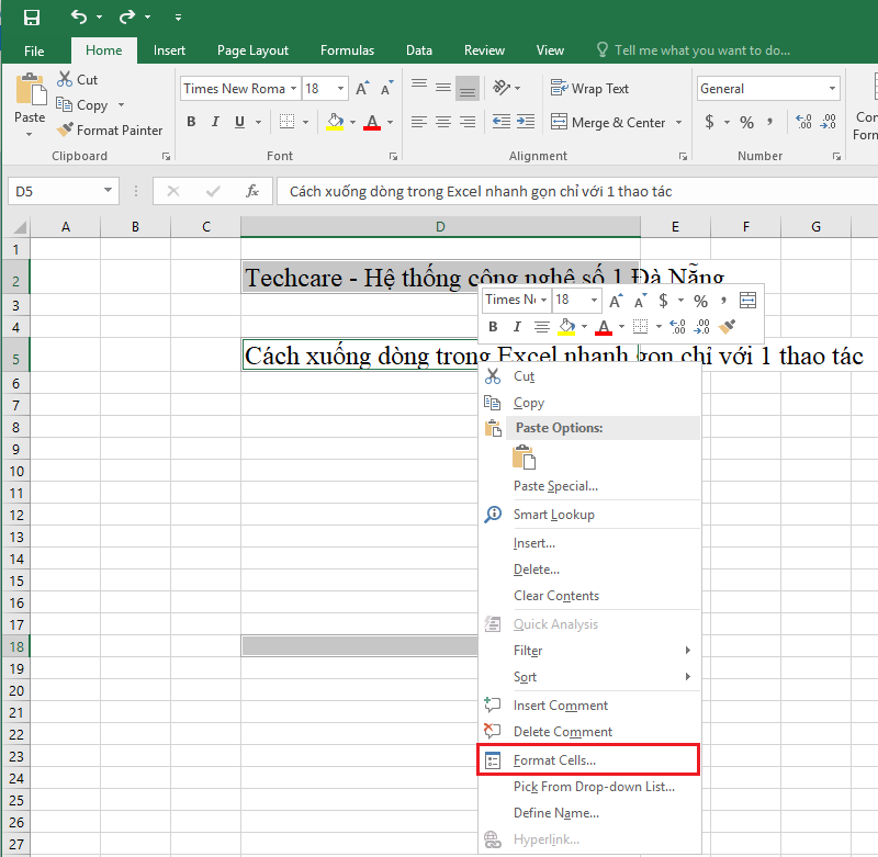 cach-xuong-dong-trong-excel