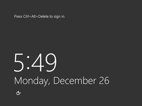 Hãy nhấn vào tổ hợp phím Ctrl + Alt + Del để bắt đầu việc nhập pass cho user Administrator