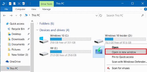 Nhấn vào Open in new window
