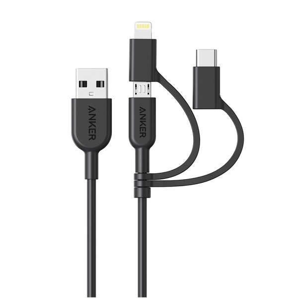 Cáp 3 in 1 Anker Powerline II 0.9M – A8436