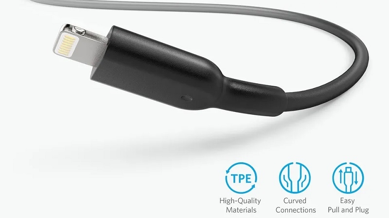 Cáp Lightning Anker Powerline II – Dài 0.3m – A8431