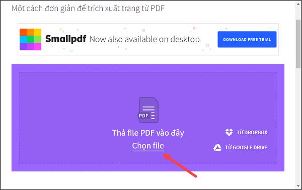 Nhấn vào Chọn File để tải file PDF lên website.