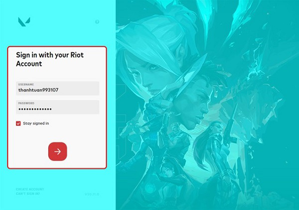 Đăng nhập tài khoản Riot của các bạn