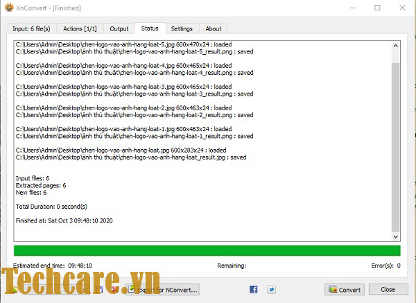 Sau khi chương trình thực hiện xong, các bạn đóng chương trình lại