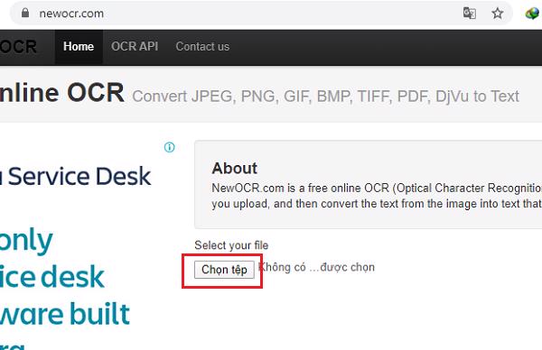 Nhấn vào Chọn tệp
