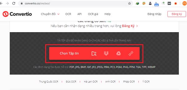 Chọn để tải ảnh của mình từ máy tính