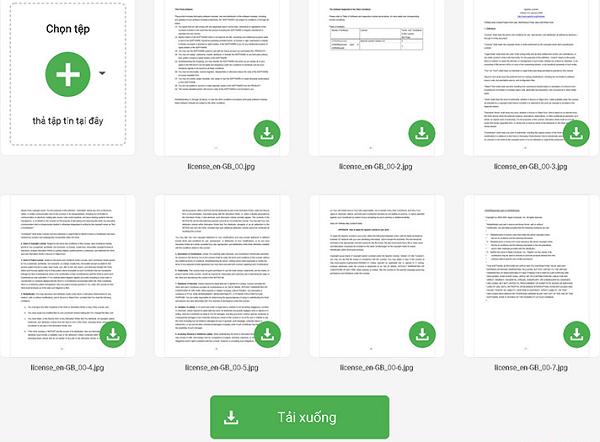 Nhấn vào mỗi file để tải xuống hoặc cũng có thể nhấn vào nút Tải xuống