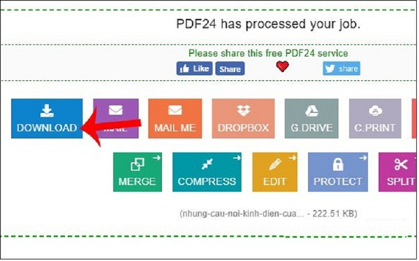 Nhấn vào Download để tải file