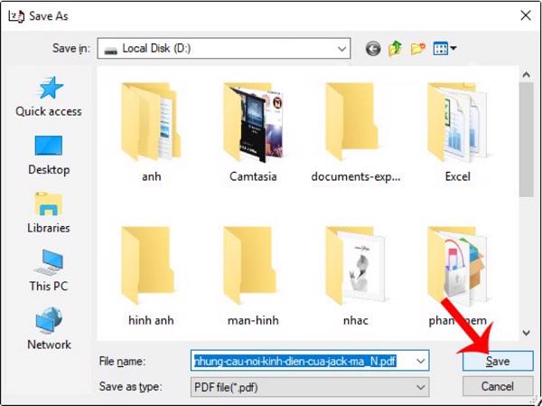 Nhấn vào Save để lưu lại